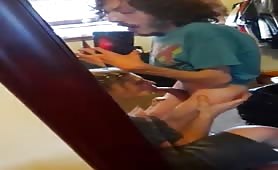 My best friend  sucking me off in front of mirror