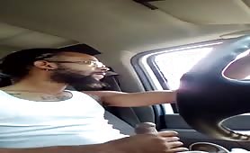 I was so horny driving and stroking 