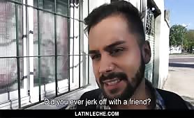 Str8 bearded latin guy used on camera