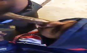 Homeless sucking a str8 thug for some money