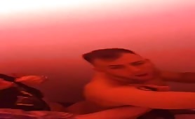 Sexy str8 tattooed security guard seeding a bottom at the club