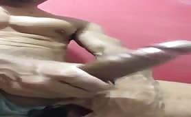 Gifted str8  guy shows his huge uncut cock