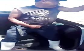 Horny latino rancher masturbating outdoors