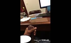 Masturbating in my boss office while waiting for him