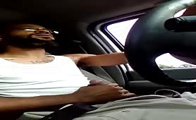 I was so horny driving and stroking 