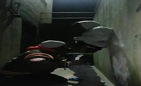 straight dude Getting sucked behind the football field