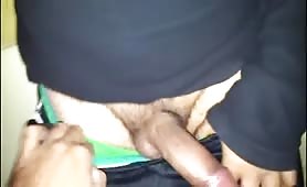 hand some man sucked by a trans in public