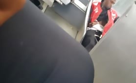 Hidden cam caught a dude jerking off on a bus