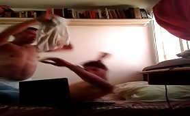 friend hides the camera to watch them fuck