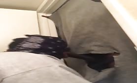 married black sucking a huge black dick thru a glory hole