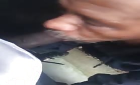 Black homeless sucking dick for money