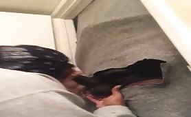 married nigga sucking a huge black dick thru a glory hole